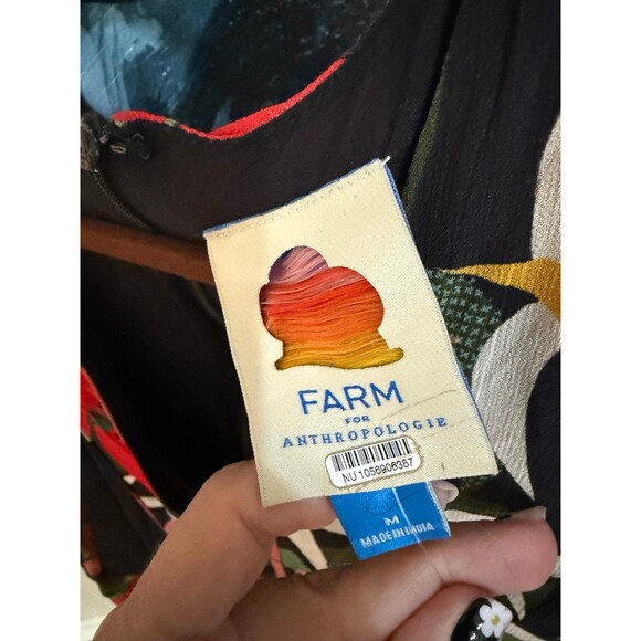 Farm Rio Long-Sleeve V-Neck Floral Maxi Dress M - Picture 8 of 10